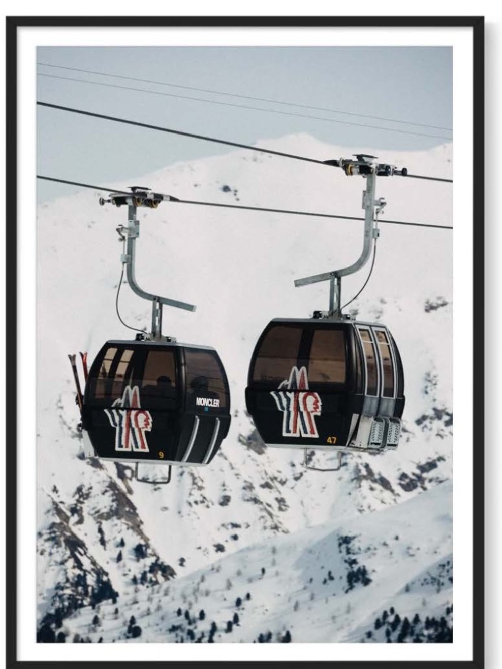 Moncler Ski Gondola-Photo Framed